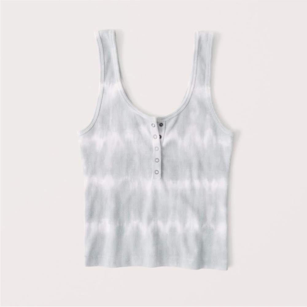 Abercrombie & Fitch Soft A&F Tie-Dye Rib Henley Tank